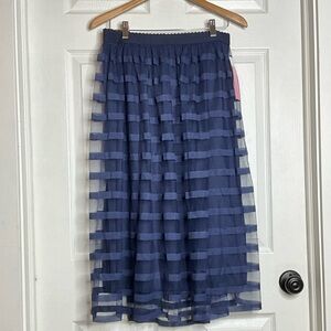 Metro Wear - Navy striped Tulle Skirt NWT - Size L